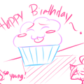 Birthday Cupcake by Luvon